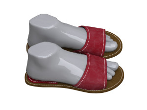 female slippers 3D मॉडल