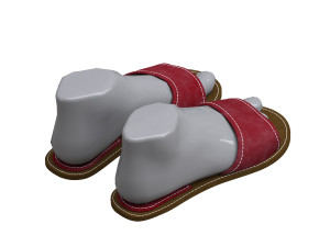 female slippers 3D मॉडल