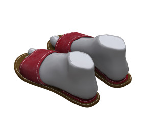 female slippers 3D मॉडल