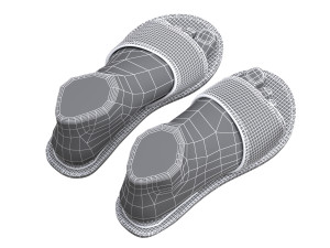 female slippers 3D मॉडल