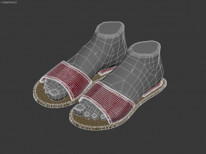 female slippers 3D मॉडल