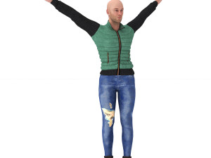 3d realistic man character with clothing 3D Model