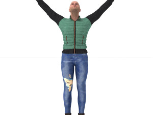 3d realistic man character with clothing 3D Model