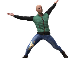 3d realistic man character with clothing 3D Model