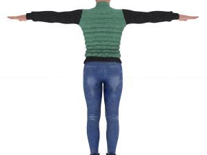3d realistic man character with clothing 3D Model