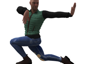 3d realistic man character with clothing 3D Model