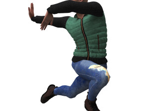 3d realistic man character with clothing 3D Model