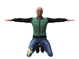 3d realistic man character with clothing 3D Model