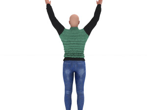 3d realistic man character with clothing 3D Model