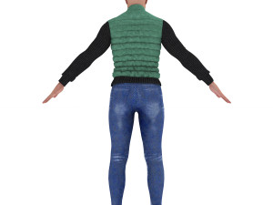 3d realistic man character with clothing 3D Model