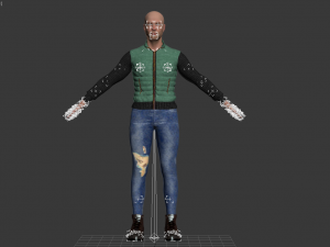 3d realistic man character with clothing 3D Model