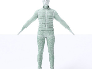 3d realistic man character with clothing 3D Model