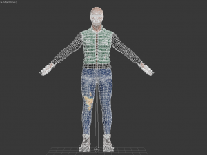 3d realistic man character with clothing 3D Model