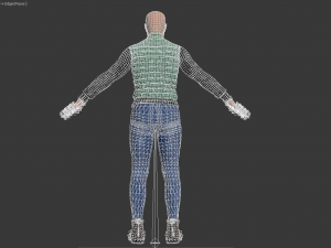 3d realistic man character with clothing 3D Model