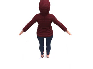 3d realistic girl with designed cloth 3D Model