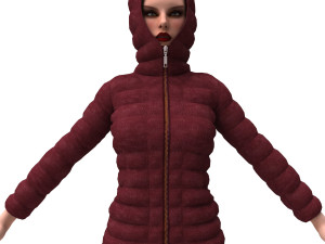 3d realistic girl with designed cloth 3D मॉडल