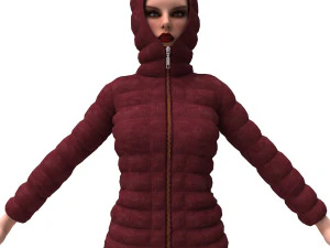 3d realistic girl with designed cloth 3D Model