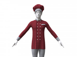 chef clothing Modelo 3D