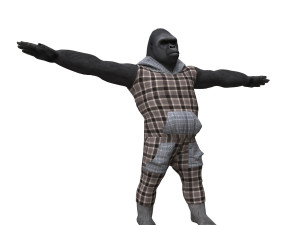 gorila 3d 3D मॉडल