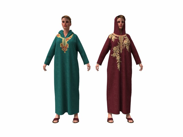 3d woman with arabian cloth 3Dモデル .c4d .max .obj .3ds .fbx .stl .blend 