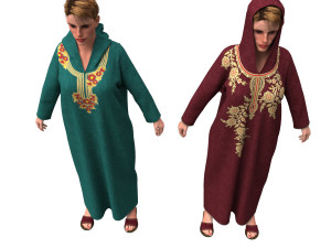 3d woman with arabian cloth 3Dモデル