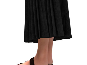 realistic female with clothing skirt 3D Модель