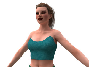3d realistic female with clothing skirt 2 3D 模型