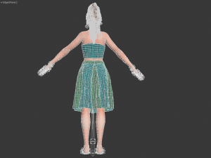 3d realistic female with clothing skirt 2 3D 模型