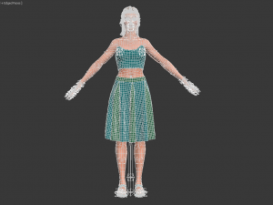 3d realistic female with clothing skirt 2 3D 模型