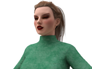 3d realistic female with clothing skirt 3 3D-Modell