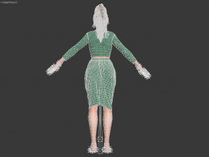 3d realistic female with clothing skirt 3 3D-Modell