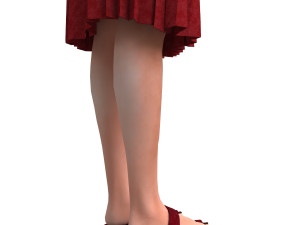 realistic female with clothing skirt 4 3D 模型