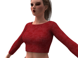 realistic female with clothing skirt 4 3D 模型
