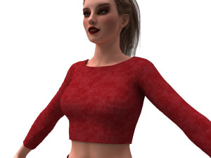 realistic female with clothing skirt 4 3D 模型