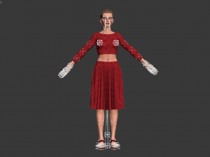 realistic female with clothing skirt 4 3D 模型