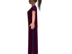 3d realistic female with clothing arabic faracha 3D 모델
