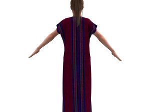 3d realistic female with clothing arabic faracha 3D 모델