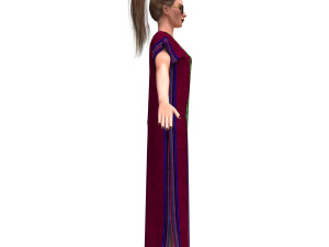 3d realistic female with clothing arabic faracha 3D 모델