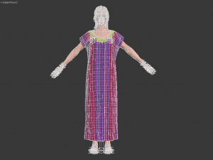 3d realistic female with clothing arabic faracha 3D 모델