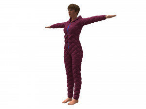 womens overalls 3Dモデル