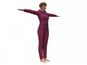 womens overalls 3Dモデル