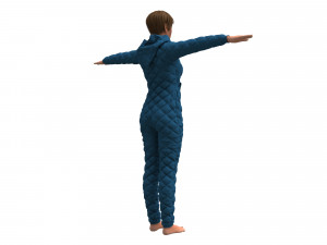 womens overalls 3Dモデル