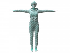 womens overalls 3Dモデル