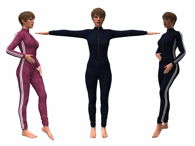 3d realistic womans with clothing design Modello 3D .c4d .max .obj .3ds .fbx .stl .blend 