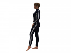3d realistic womans with clothing design Modello 3D