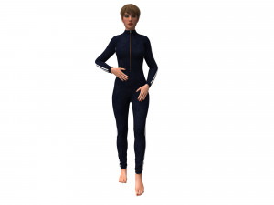 3d realistic womans with clothing design Modello 3D