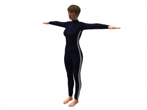 3d realistic womans with clothing design Modello 3D