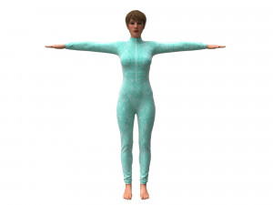 3d realistic womans with clothing design Modello 3D