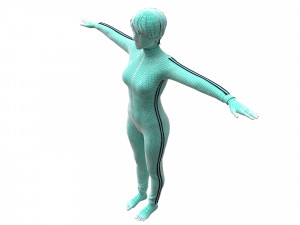 3d realistic womans with clothing design Modello 3D