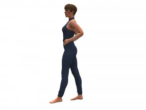 3d realistic female with clothing jumpsuit 3D Model